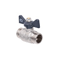 Кран для воды, 3/4&amp;quot;, ш-ш, латунь, ручка-бабочка, AquaLink