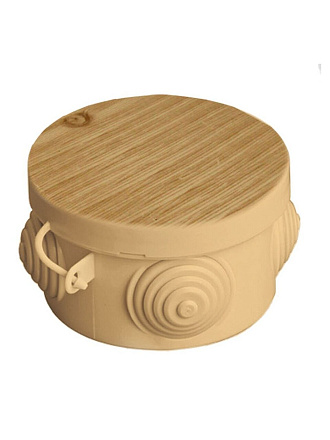 Коробка распаячная, открытая, диаметр 65х40 мм, TDM Electric, с крышкой, 4 входа, сосна, IP54, SQ1401-0701