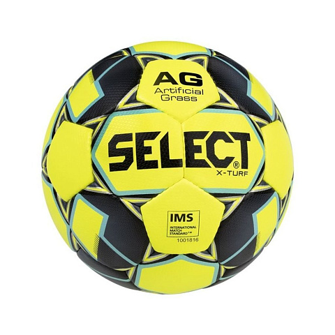 Мяч футбольный SELECT X-TURF, 810118-559 жел/черн/син, р-р 5, 00-00006027