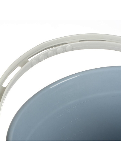 Ведро пластик, 10 л, с крышкой, серо-синее, хозяйственное, Violet, 021049