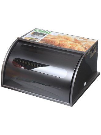 Хлебница пластик, 36.1х31.2х18.7 см, серебряный, прозрачная, Berossi, Mulin, ИК 23760000