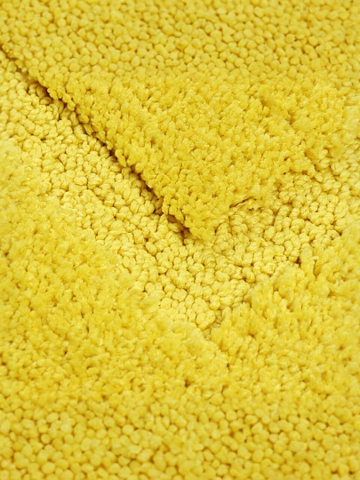 Коврик для ванной, 0.5х0.8 м, полиэстер, желтый, Альпака, PU010243