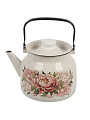 Чайник сталь, эмалированное покрытие, 3.5 л, ручка металлическая, ЛЗЭП, Букет пионов, индукция, С-2713П2/4ЖмРч - фото 2