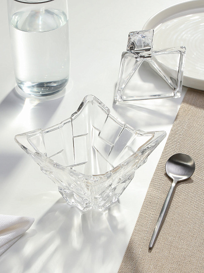 Сахарница 190 мл, стекло, 10х10х12 см, Y4-9057