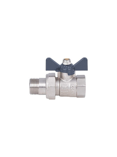 Кран для воды с американкой 3/4&quot;, г-ш, ручка-бабочка, AquaLink