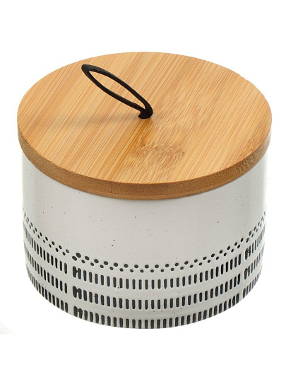 Контейнер для ватных дисков, керамика, белый, Геометрия, CE2571AA-CT