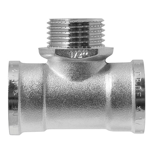 Тройник 1/2'', г-ш-г, латунь, индивидуальная упаковка, MasterProf