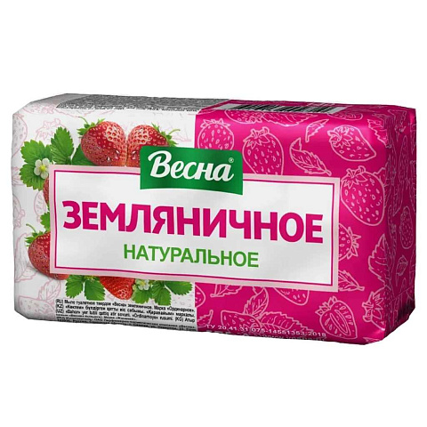 Мыло Весна, Семейное, 140 г, земляничное