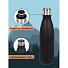Термобутылка нержавеющая сталь, 0.5 л, узкая горловина, Daniks, Черный глитер, колба нержавеющая сталь, SL-50ZL7 - фото 8