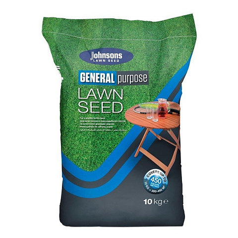 Семена Газон, General Purpose, 10 кг, универсальный, мешок, Johnsons Lawn Seed
