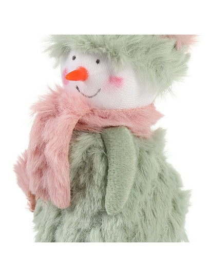 Фигурка декоративная Снеговик, 15 см, мятно-розоовая, Y4-8441