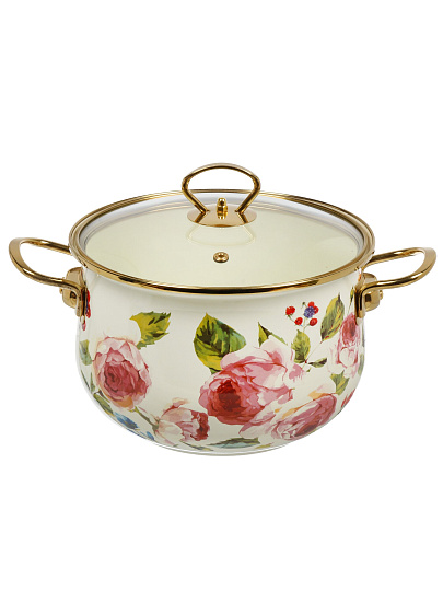 Кастрюля 4 л, крышка стекло, Daniks, Pions, индукция