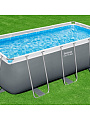 Бассейн каркасный Bestway, 412х201х122 см, Power Steel Rectangular, 56456, фильтр-насос, лестница, 8124 л - фото 5