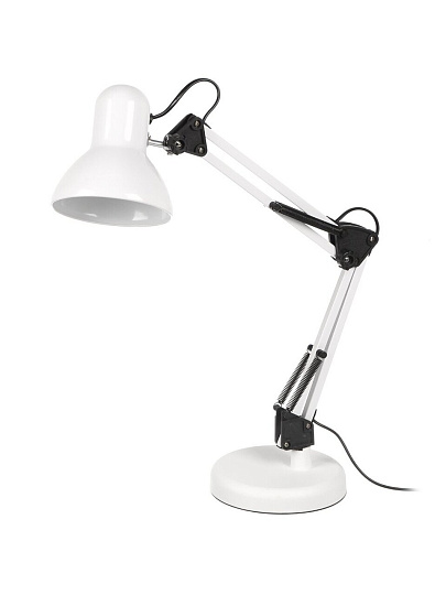 Светильник настольный E27, белый, абажур белый, Lofter, SPE 16941-01-167