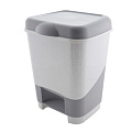 Контейнер для мусора пластик, 20 л, квадратный, педаль, в ассортименте, Полимербыт, С428 - фото 5