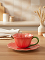 Чайная пара керамика, 2 предмета, на 1 персону, 300 мл, Мак, B060878 - фото 2