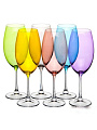 Бокал для вина, 510 мл, стекло, 6 шт, Bohemia, Milvus, цветная чаша, 91L/1SD22/0/D4642/510-662
