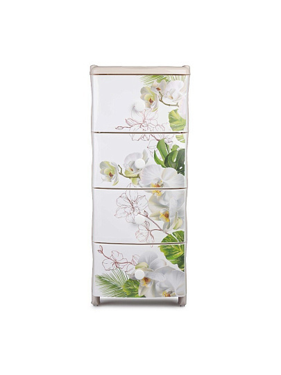 Комод 4 ящика, Орхидея, 50х39.5х98 см, М2059, Альтернатива