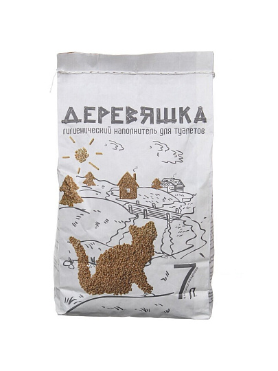 Наполнитель для лотка древесный, 7 л, 2.5 кг, Зверье Мое, Деревяшка
