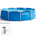 Бассейн каркасный Intex, 305х76 см, Metal Frame, 28202GN, фильтр-насос, 4485 л