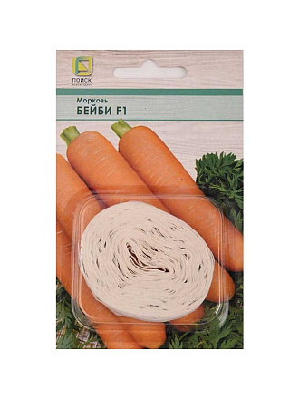 Семена Морковь, Бейби F1, лента 8 м, цветная упаковка, Поиск