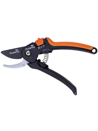 Секатор диаметр реза 18 мм, лезвие плоскостное, Plantic, P310, фибергласовая обрезиненная рукоятка, 35310-01