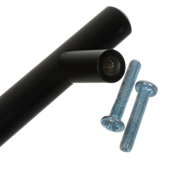 Ручка-скоба мебельная Soller, 8925-128, D-12 100, черная, 14168