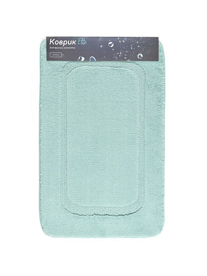 Коврик для ванны, 0.5х0.8 м, полиэстер, серо-голубой, Альпака, Y11-3