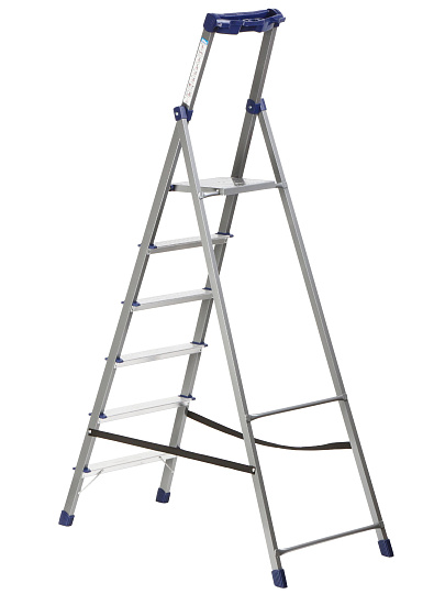 Стремянка 1 секция, 6 ступеней, сталь, 1.285 м, 150 кг, Nika, СКА6