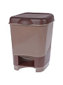 Контейнер для мусора пластик, 20 л, квадратный, педаль, в ассортименте, Полимербыт, С428 - фото 4
