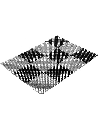 Коврик грязезащитный 42х56 см, прямоугольный, щетина, черно-серый, Травка, 23005/71-003