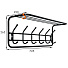 Вешалка настенная 7 крючков, с полкой 80, 73х22х26.5 см, ЗМИ, ВСП 7 Ч, черная - фото 2