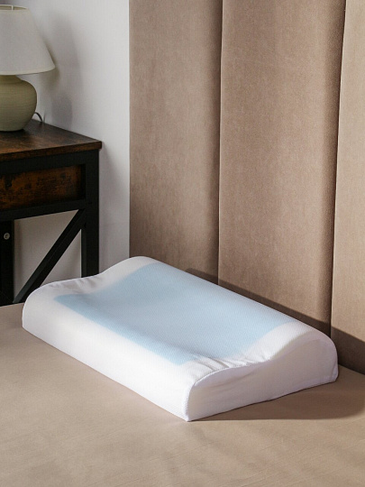 Подушка ортопедическая, 30 х 50 х 7/9, полиуретан, с эффектом памяти, средняя, Silvano, Y8-2976