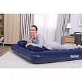 Матрас надувной Bestway, 203х152х22 см, 67374/005653BW, насос внешний, ручной, флокированный, с подушками, 300 кг - фото 12