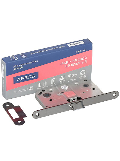 Замок врезной Apecs, 5300-WC-AB, 11349, язычок металлический, с фиксатором, без ручек и сердцевины, бронза
