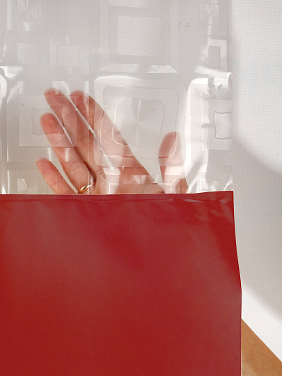 Штора для ванн 180х180 см, PEVA, Бордовая с прозрачной вставкой, Y4-11146