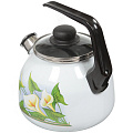 Чайник эмалированный СтальЭмаль 4с209я Каллы со свистком, 3 л - фото 4