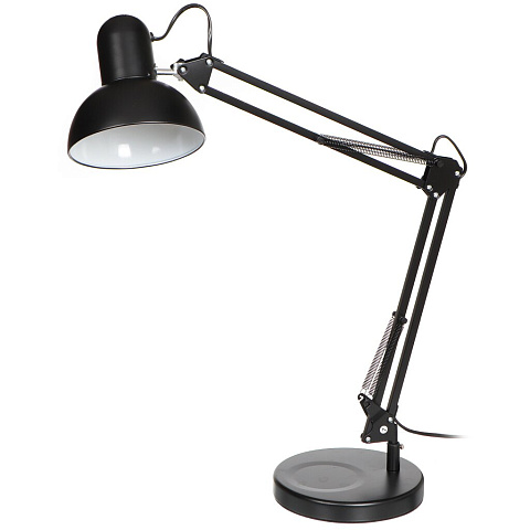 Светильник настольный на подставке, E27, 40 Вт, черный, абажур черный, Lofter, 856B-blk