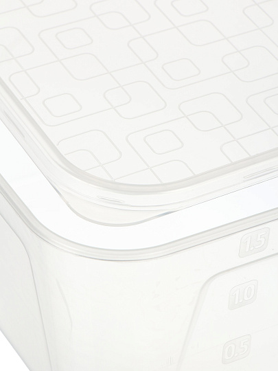 Контейнер пищевой пластик, 2 л, 20.7х15.7х8.3 см, прямоугольный, Стандарт Пластик Групп