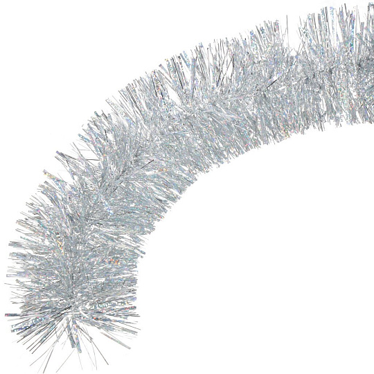 Мишура 1.8 м, 5 слоев, на проволоке, серебро, диаметр 100 мм, Xmas Dream, 5-180-10