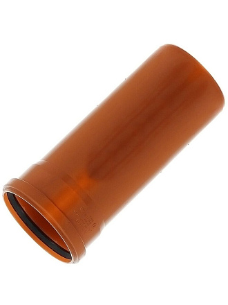Труба канализационная наружная, диаметр 110х500х2.7 мм, полипропилен, Кубаньтехнопласт, рыжая