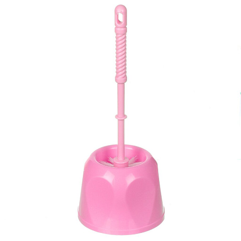 Ерш для туалета Мультипласт, МТ066 Стандарт, напольный, пластик, розовый