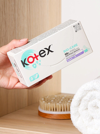 Прокладки женские Kotex, Bio-Care, ежедневные, 18 шт, длинные, 9425051