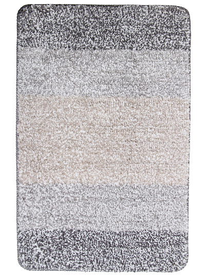 Набор ковриков для ванной и туалета, 2 шт, 0.5х0.8, 0.4х0.5 м, полиэстер, Silvano, Полоса трехцветная, Y4-11459