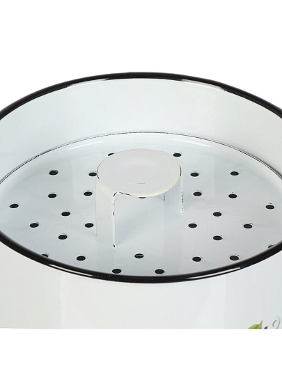 Мантоварка сталь, эмалированное покрытие, 25.5 см, 9 л, 3 секции, Сибирские товары, Каприче, крышка сталь, пластиковая кнопка, С1722.3*118