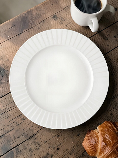 Тарелка обеденная, фарфор, 27 см, круглая, Диана, Blue bird, BB-DP27-0101