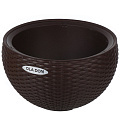 Кашпо 5 л, 34х34х20.9 см, круглое, коричневое, Ola Dom, Rattan - фото 5