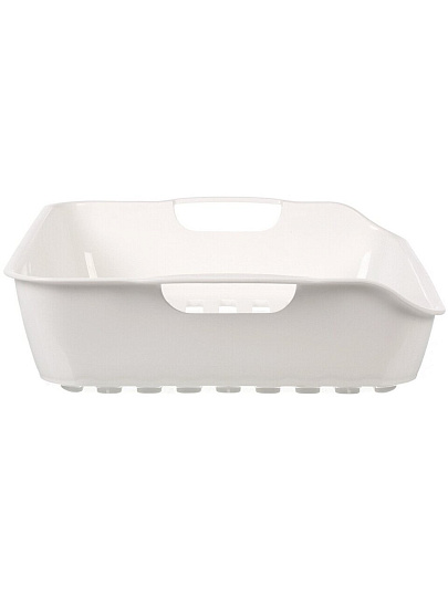 Сушилка для посуды пластик, с поддоном, 32.5х24.5 см, белая, Y4-8649