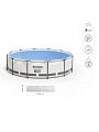 Бассейн каркасный Bestway, 396х122 см, Steel Pro Max, 5618W, фильтр-насос, лестница, тент, 12690 л - фото 8