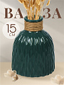 Ваза керамика, настольная, 15х5 см, Вайб, Y4-6535, зеленая